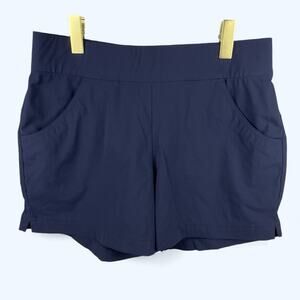 Columbia Anytime Blue Casual Nylon Stretch Hiking Shorts AK0418 Womens sz Large